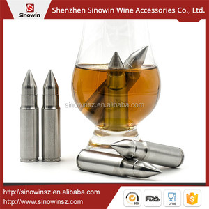 Forma de bala de acero inoxidable ayuno congelado bloque de hielo whisky piedra cubo regalo - Product Image 5