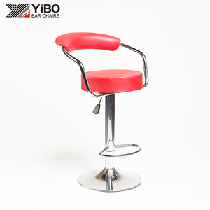 High Back and Chrome <strong>Adjustable</strong> <strong>bar</strong> <strong>Stools</strong> with Footrest PU <strong>bar</strong> Chair - Product Image 6