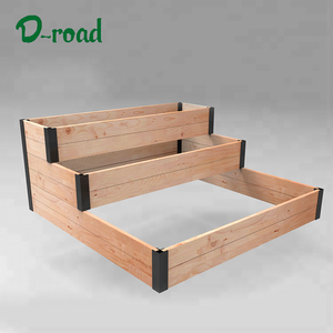 De <span class=keywords><strong>madera</strong></span> maciza Natural pasos estilo grande pote de flor jardín plantador de caja - Product Image 1