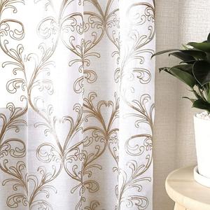 Rideau en tissu brodé personnalisé, de couleur <span class=keywords><strong>blanc</strong></span> pur - Product Image 4
