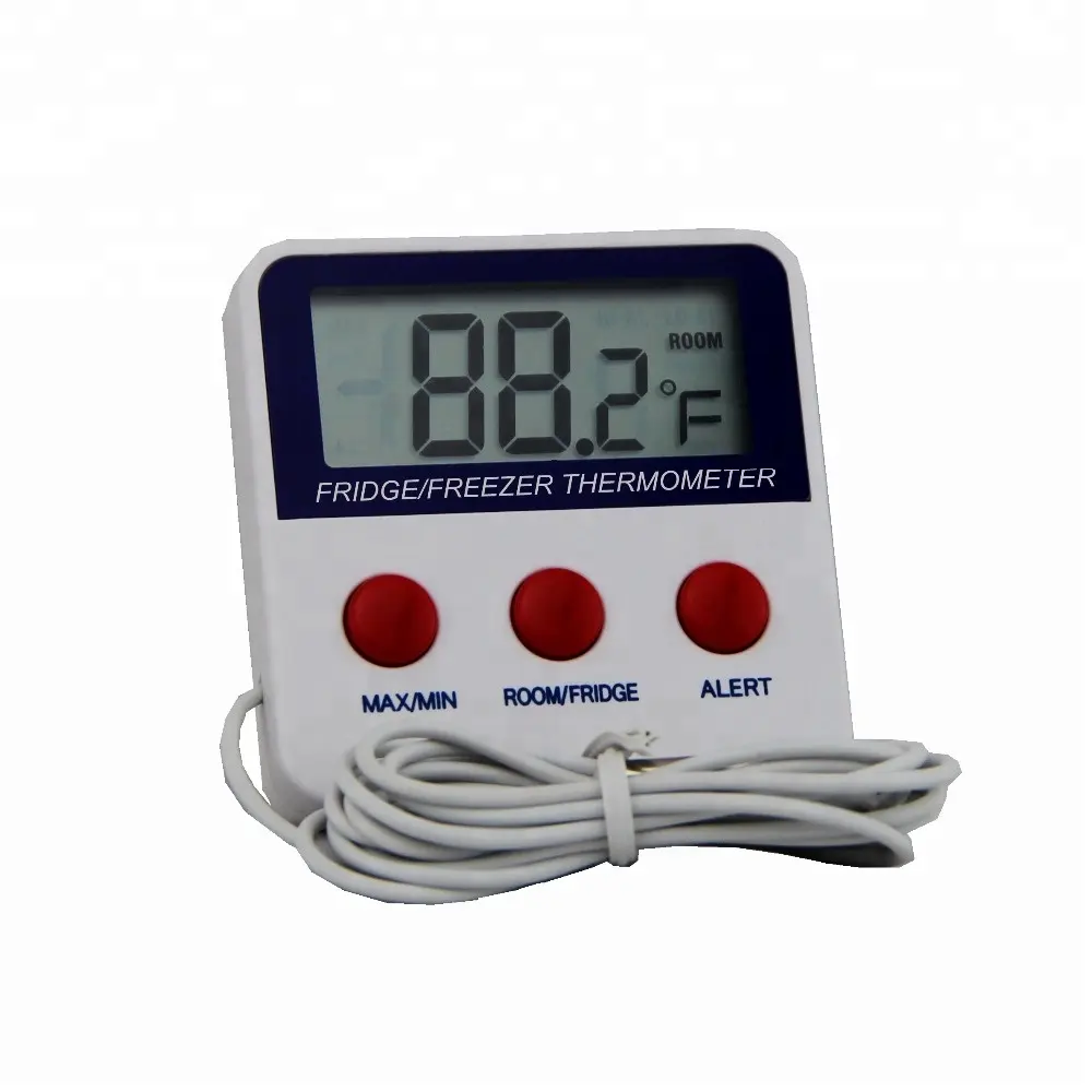 Termómetro Digital magnético para nevera, diseño inteligente, con registro máximo de Min y función de alarma