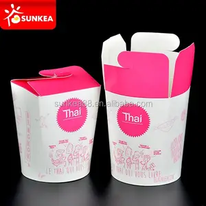 26 oz paper doner noodle box, Custom printing paper food box