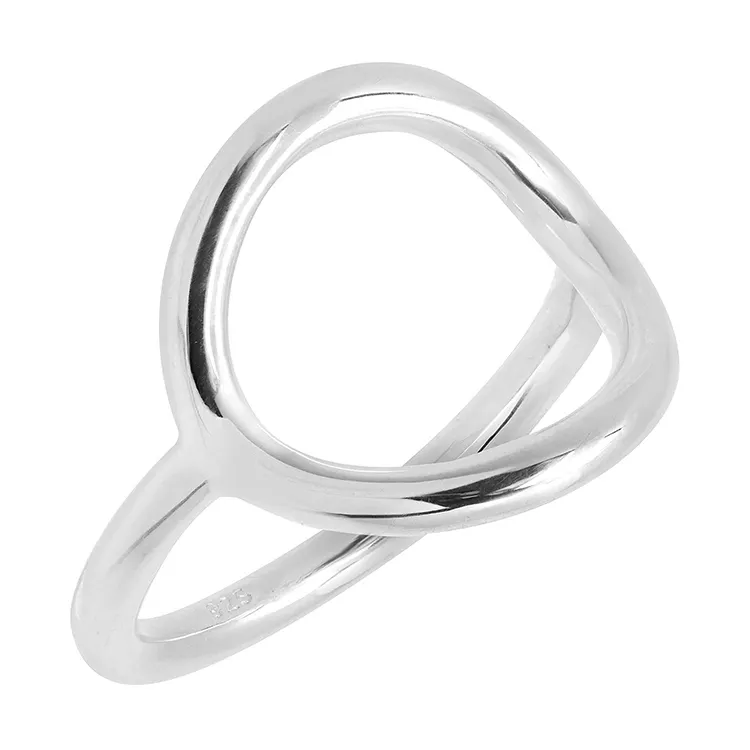 High Quality Minimalist 925 Sterling Silver Circle Rings For Women