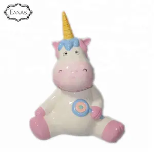 Personnalisé En Gros Européenne Antique En Céramique Décoratif Arc-En-Licorne Figurines