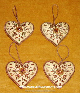 Adorno Navideño Indio, Decoraciones Colgantes Bordadas a Mano con Hilo Zari - Product Image 1