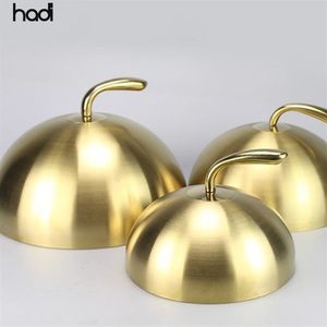 Buffet de accesorios de acero inoxidable cúpula plato cubierta de plata comida cubierta inoxidable oro plato cubierta - Product Image 1