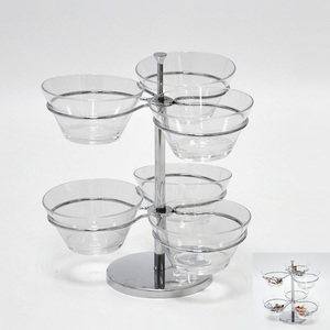Plateau à collation en métal rotatif à 2 niveaux - Product Image 1