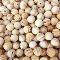 Boule en bois de pin parfumé, naturelle, personnalisée, 1 pouce, pour diffuseur de rosée aromatique