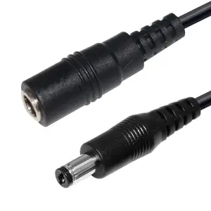 1Ft 22AWG 90 Haakse Male Naar Male Kabel Power Plug Connector Adapter Cord Dubbele Mannelijke L-Vormige Dc 5.5x2.1mm