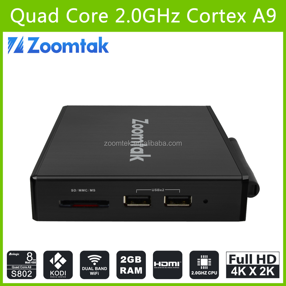 Android 4.4 Amlogic S802 Quad Core Android smart tv caja con KODI preinstalado