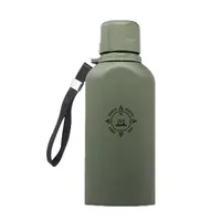 Botella de agua de gran capacidad, doble pared, alta calidad, acero inoxidable, para acampada, Ejército, con cordón
