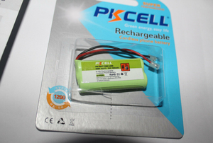 PKCELL pk-0027 nimh 2.4v 배터리 팩 <span class=keywords><strong>ni</strong></span>-<span class=keywords><strong>mh</strong></span> 600mah aaa * 2 2.4v c-450 전화 배터리 팩