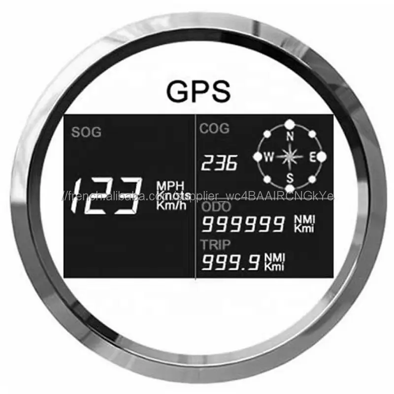 Plusieurs Rétroéclairages Auto Moto 85mm Numérique GPS Compteur De Vitesse Vitesse Jauge COG Odomètre Kilométrage Réglable