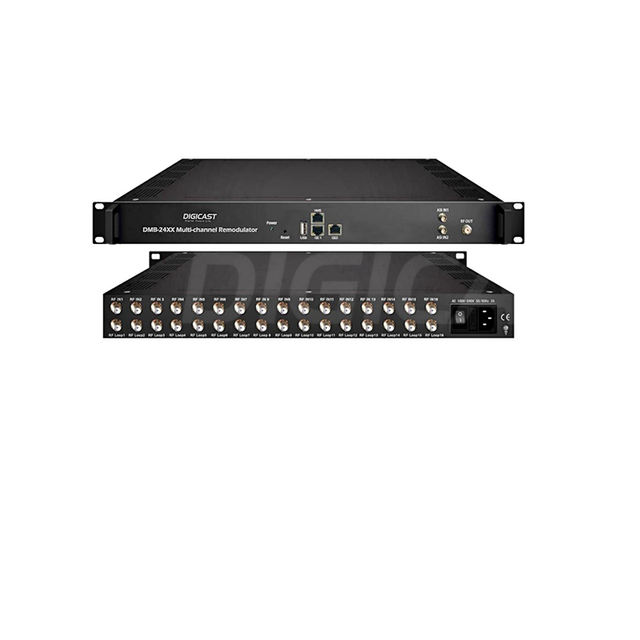 (DMB-2416)Digital Hotel TV System Solution FTA 16 Tuners DVB-S S2 to DVB-T Modulator RF Transmodulator