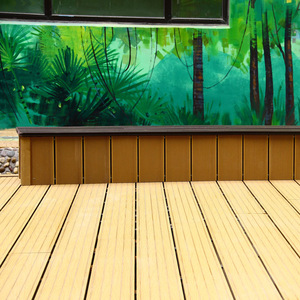 Bền ngoài trời gỗ cứng Composite decking không thấm nước Châu Âu hiện đại phong cách thiết kế thông Gỗ Tếch nhựa gỗ hạt - Product Image 2