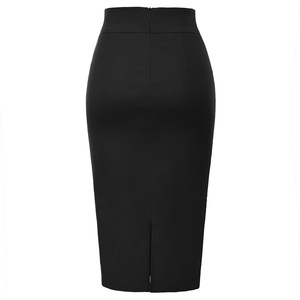 BPE02016 ceinture décorée <span class=keywords><strong>taille</strong></span> <span class=keywords><strong>haute</strong></span> fermeture éclair hanches enveloppé <span class=keywords><strong>jupe</strong></span> <span class=keywords><strong>crayon</strong></span> moulante pour femmes - Product Image 3