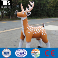 Reno Inflable de PVC de Alta Calidad, Duradero, Realista, de Plástico, para Navidad, Modelo 3D de Animal de Zoológico Grande