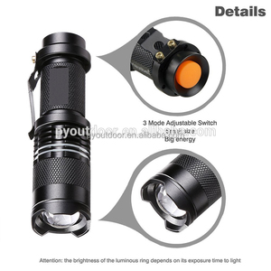 <span class=keywords><strong>Mini</strong></span> túi màu đỏ, màu xanh và màu xanh lá cây LED ánh sáng Zoomable đêm khẩn cấp không thấm nước IPX5 Led đèn pin <span class=keywords><strong>Torch</strong></span> đèn - Product Image 5