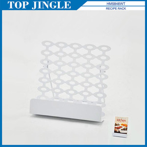 Soporte de exhibición de metal blanco de diseño moderno - Product Image 1