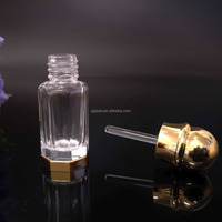 Bouteille en verre de parfum arabe vide, de 350 ML, avec récipients rechargeables, pour voyage, bouteille d'huile essentielle pour femme, cadeau de mariage, 3ML
