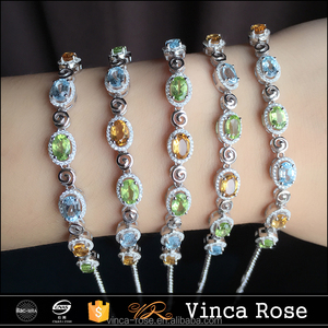 Venta caliente Color es <span class=keywords><strong>rica</strong></span> pulsera de plata de la manera al por mayor del alibaba italia - Product Image 1
