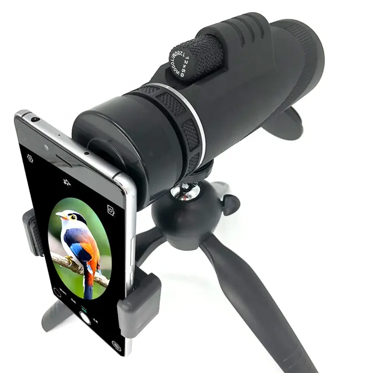 Lente objetiva universal grande 12x50 16x52 40x60, telescópio monocular para smartphone