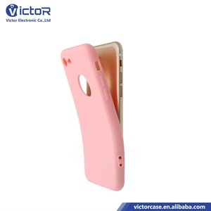 Productos de belleza para mujeres 360 grados Cáscara del teléfono de silicon líquido Para iPhone 7 con protector completo - Product Image 4