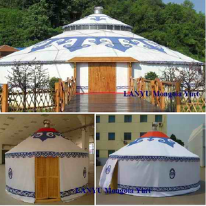 De luxe <span class=keywords><strong>en</strong></span> aluminium étanche dôme Tente mongole De Yurt pour l'hébergement - Product Image 2