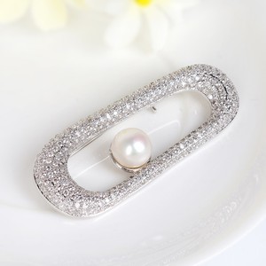 LUOTEEMI-Clip de papel para boda, ramo de novia de cristal, diamantes de imitación, Circonia cúbica, oro blanco, estilo coreano, venta al por mayor - Product Image 5