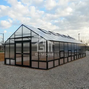 G-MORE Titan/Grange Serie, 5M Breite/12M länge, super Starke Aluminium/10MM Polycarbonat Große Kommerziellen Gewächshaus