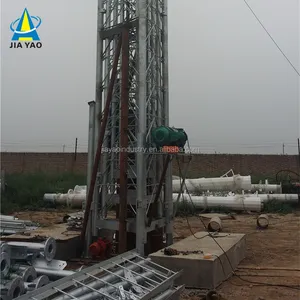 25メートル格子管状亜鉛メッキ鋼構造男電気伸縮アンテナ通信マスト塔