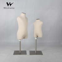 Mannequins en tissu mousse dur mannequin pour bébé robe demi-taille torse demi-corps enfant Mannequins