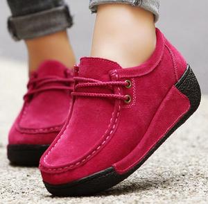UP-0156D Fashion nappa design ladies winter platform shoes sport slip on wedge shoes women - Product Image 1