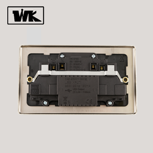 อังกฤษ2แก๊งซ็อกเก็ต13amp สหราชอาณาจักรไฟฟ้าผนังเปลี่ยนซ็อกเก็ต - Product Image 3