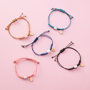 Regolabile Retrò Carino Fatto A Mano Tessuto Ceramica Braccialetto Fortunato Gatto <span class=keywords><strong>con</strong></span> Campana per le Ragazze - Product Image 2