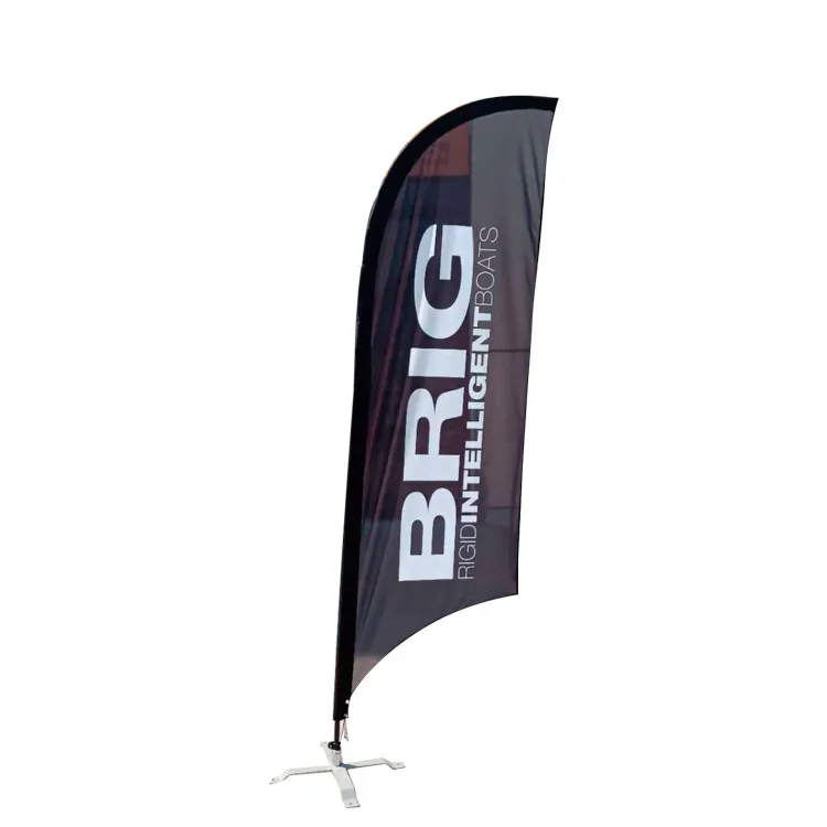 Promoción de impresión, banderín de bandera de playa de plumas, banner personalizado de publicidad superventas