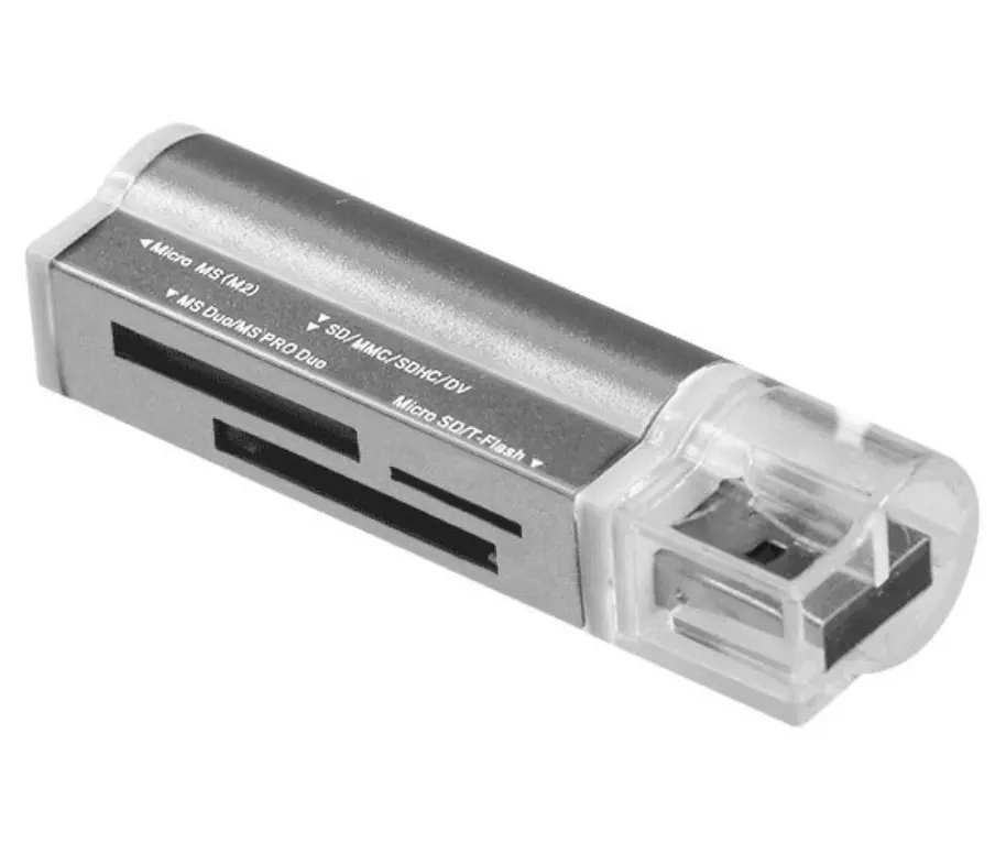Logam Shell Stabil Kecepatan Tinggi USB MS PRO Duo Card Reader