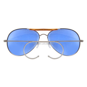 Lunettes de soleil style <span class=keywords><strong>Air</strong></span> <span class=keywords><strong>Force</strong></span> avec branches à crochet, personnalisées, Gafas, lunettes de soleil de créateur d'été, verres miroir, branches en métal avec crochet - Product Image 4