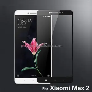 2.5D 9 H रेशम मुद्रण रंग Xiaomi के लिए ग्लास सुरक्षात्मक Flim xiaomi एम आई अधिकतम 2 टेम्पर्ड ग्लास स्क्रीन रक्षा के लिए अधिकतम 2