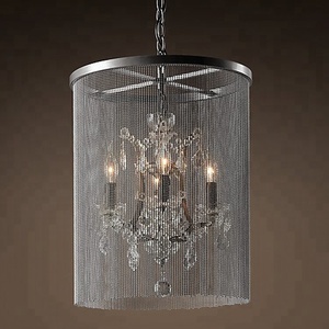 Éclairage à économie d'énergie Antique Fer <span class=keywords><strong>Industriel</strong></span> Loft Lumière Chaîne En Aluminium Lustre Vintage Pendentif Lumière Maison Déco CZ2555/12 - Product Image 4
