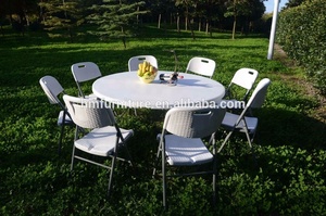 160 centímetros Rodada de plástico dobrável mesa festa de casamento - Product Image 4