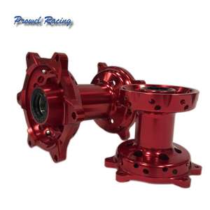 オートバイモトクロススーパーモトアロイホイールコンプリートホイール、赤いハブ付き - Product Image 4