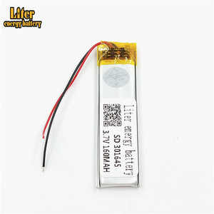 Size petty refillable 301645 3,7 V 160 mAh lipo battery with PCM - Product Image 4