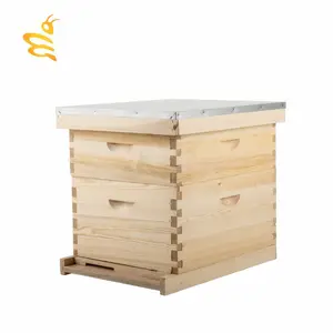2018 China langstroth factory directly supply fir pine beehive standard size bee hive langstroth with reasonable price