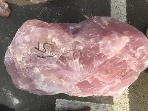 Batu Kasar Kristal Batu Quartz Mawar Alami Besar untuk Penanda Perhiasan