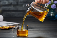 Théière en verre avec infuseur, service à thé, bouilloire sûre, vente en gros, 1 pièce