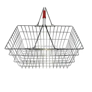 RH-BMH25-C 400*300*200mm Chromed high quality Metal Wire Shopping Basket