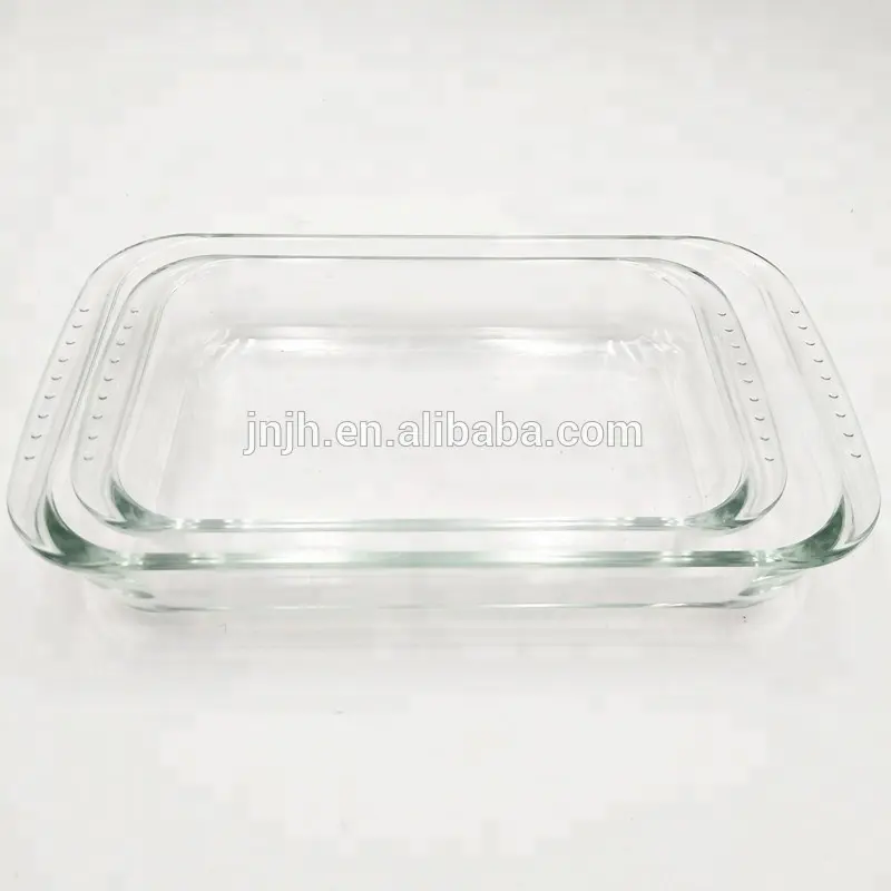 Cao Borosilicate Glass Baking Tấm Với Kích Thước Khác Nhau/Lò An Toàn Chịu Nhiệt Thủy Tinh Nướng Món Ăn Nướng Pan