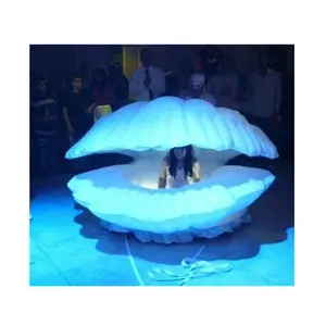 concert stage decoration giant inflatable shell /sea shell/clam shell decoration with led