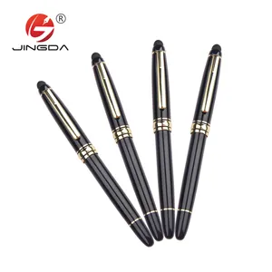 Jingda, лидер продаж, стилус для сенсорного экрана, металлическая роликовая ручка, пустая сенсорная шариковая ручка, рекламная ручка с логотипом